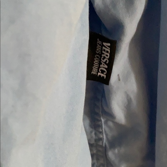 Versace button down Shirt distressed in blue - Picture 10 of 16